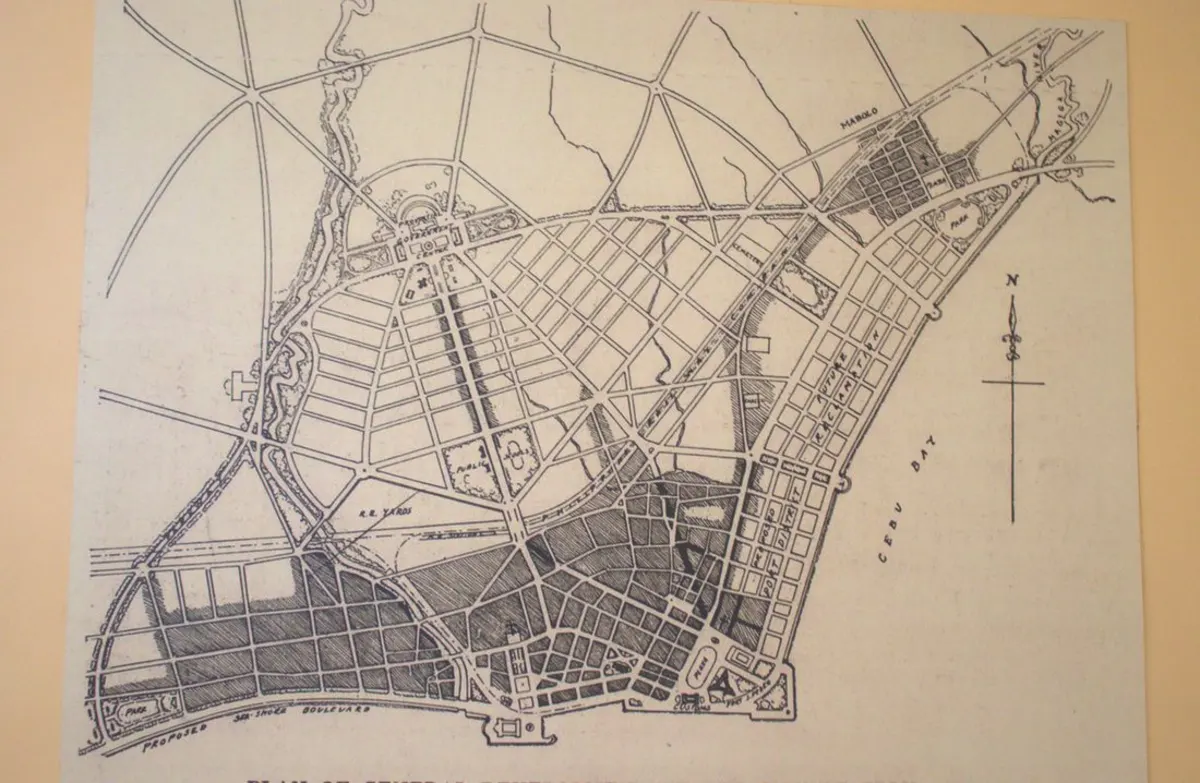 A hand-drawn city masterplan drawing